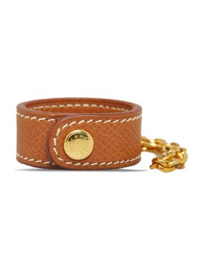Hermes Gold  Leather Glove Holder