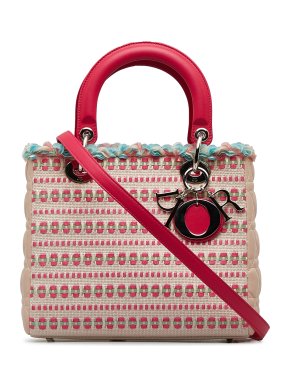 Dior Pink Medium Tweed Lady Dior Bag