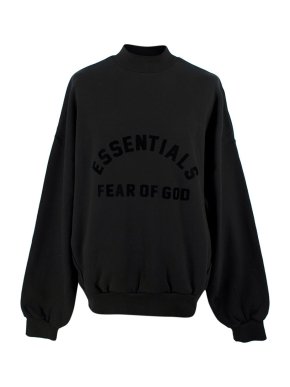 Fear of God Essentials Black Logo Sweatshirt