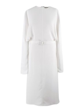 Edeline Lee White Elsa Long Sleeve Midi Dress