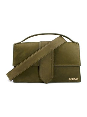Jacquemus Khaki Nubuck Le Grand Bambino Shoulder Bag