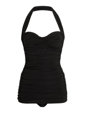 Norma Kamali Black Bill Mio Halterneck Swimsuit