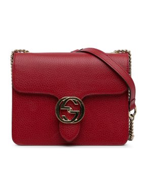 Gucci Red Small Dollar Interlocking G Crossbody Bag