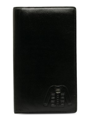 Chanel Black Lambskin Icon Long Wallet