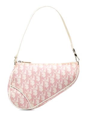 Dior Vintage Pink Oblique Mini Saddle Bag