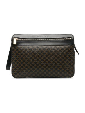 Celine Black Monogram Macadam Clutch Bag