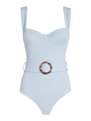 Evarae Light Blue Belted Cassandra Swimsuit
