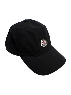 Moncler Black Logo Baseball Cap