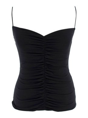 Khaite Black Drapped Bustier Top