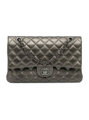 Chanel Metallic Brown Medium Classic Lambskin Double Flap