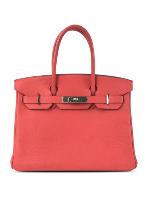Hermes Birkin 30 Retourne in Pink Clemence Leather with Palladium Hardware