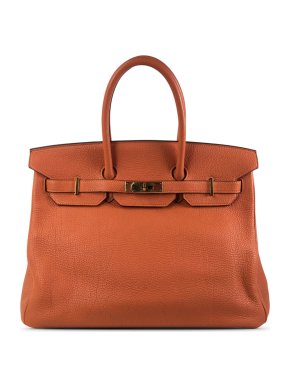 Hermes Birkin 35 Retourne in Orange Togo Leather with Gold Hardware