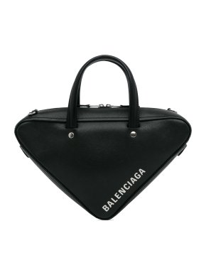 Balenciaga Black S Triangle Duffle Bag