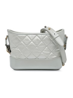 Chanel Metallic Silver Small Gabrielle Crossbody Bag