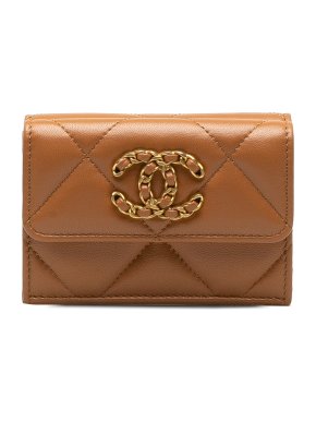 Chanel Caramel 19 Trifold  Compact Wallet