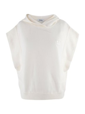 Sandro Derry Sleeveless hooded Ecru sweatshirt