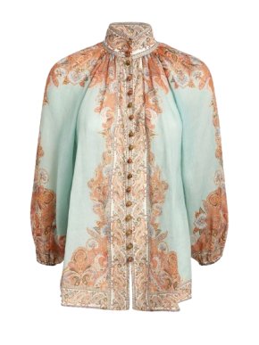 Zimmermann Devi Mint Billow Blouse
