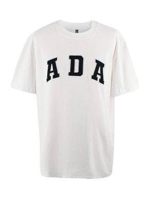 Adanola Unisex White Logo Oversized T-Shirt