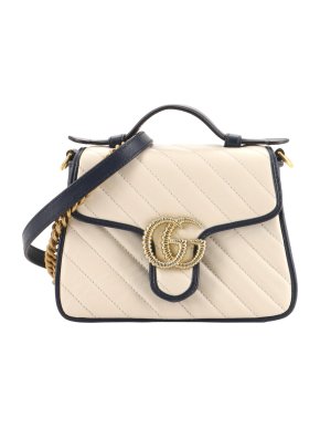 Gucci Mini GG Marmont Top Handle Bag