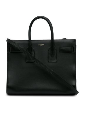 Saint Laurent Black Leather Small Sac de Jour