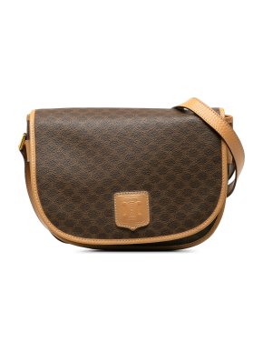 Celine Coated Canvas Macadam Crossbody Bag