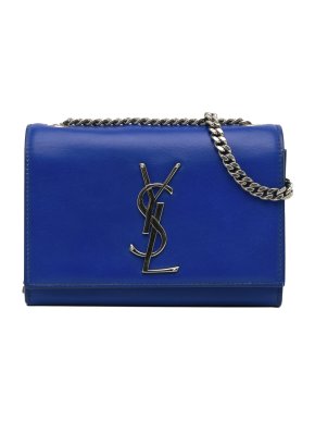 Saint Laurent Blue Leather Small Monogram Kate