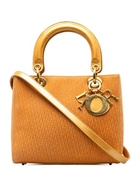 Orange  Suede Medium Diorissimo Lady Dior