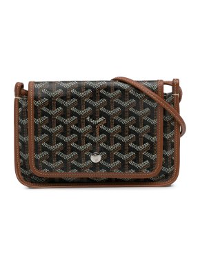 Goyardine Black Plumet Crossbody Bag