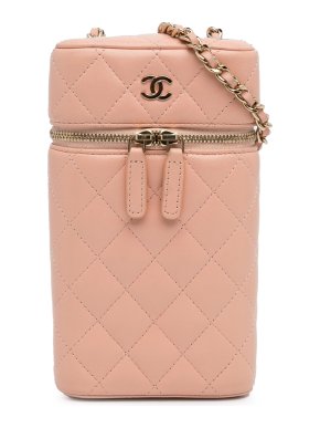 Chanel Baby Pink CC Phone Case Crossbody Bag