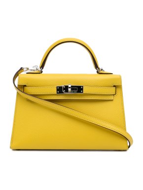 Hermes Mini Kelly II in Jaune de Naples Epsom Leather with Palladium Hardware