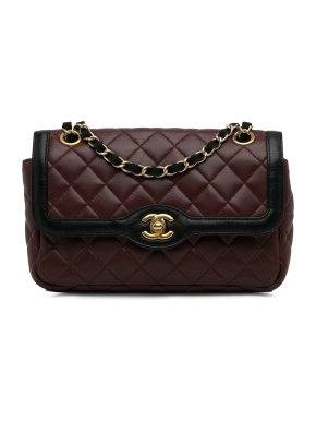 Chanel Burgundy Two-Tone Day Flap Bag