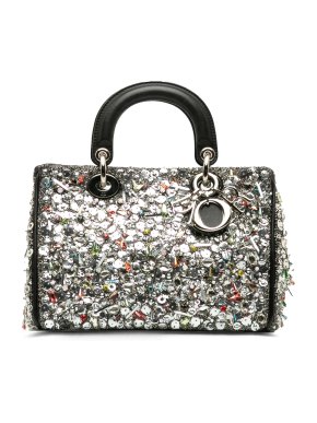 Dior Blck Mini Embellished Diorissimo Bag