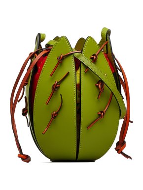 Loewe x Paula's Ibiza Leather Cactus Bucket Bag