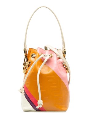 Fendi Multicoloured Embossed  Mini Mon Tresor Bucket Bag