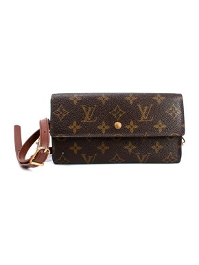 Louis Vuitton Brown Monogram Pochette Porte-Monnaie Bag
