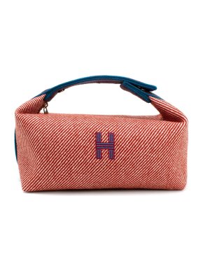 Hermes Small Red and Blue Bride-a-Brac H Natte Case