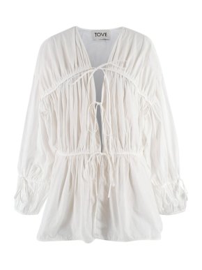 Tove White Top with Lace Detail