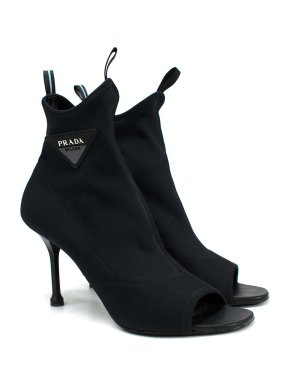 Prada Nylon Open Toe Sock Heel