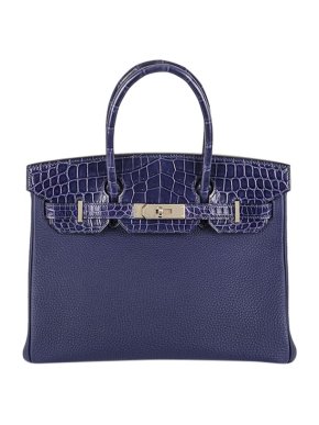 Hermes Bleu Encre Lisse Birkin Touch 30 PHW - Part 2/2