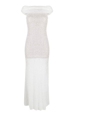 Self Portrait White Beaded Gown