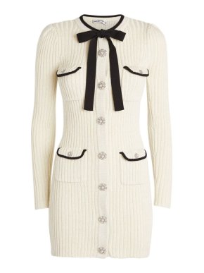 Self Portrait Bow-Detail Mini Dress