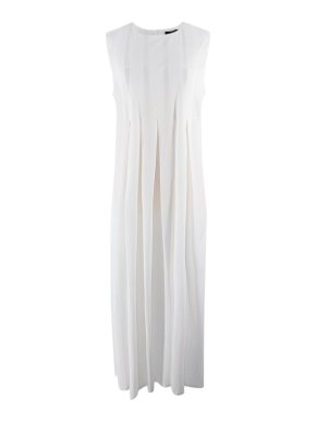Weekend MaxMara White Pleated Maxi Dress