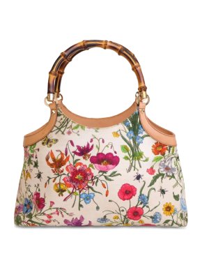 Gucci Bamboo Flora Top Handle Bag