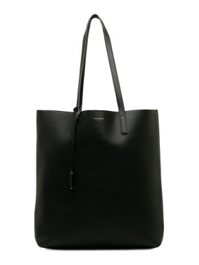 Saint LaurentBlack Leather  North/South Shopping Tote
