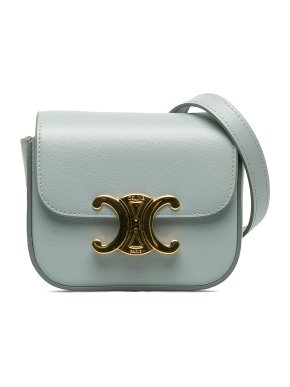 Celine Blue Mini Triomphe Crossbody Bag