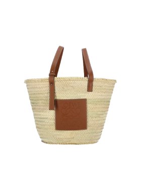 Loewe Large Raffia Basket Tote Bag