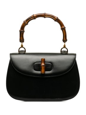 Gucci Black Bamboo Night Top Handle Bag
