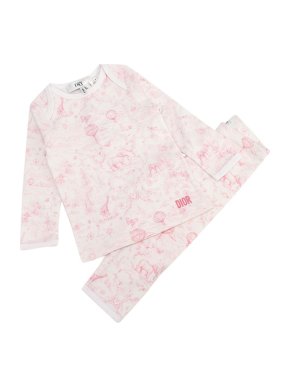 Dior Baby Pink Toile De Jouy Lounge Set