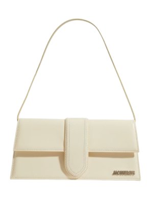 Jacquemus Cream Patent Le Bambino Long Shoulder Bag