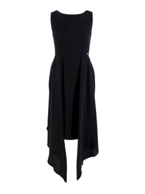 Chanel Black Silk Layered Sleeveless Dress
